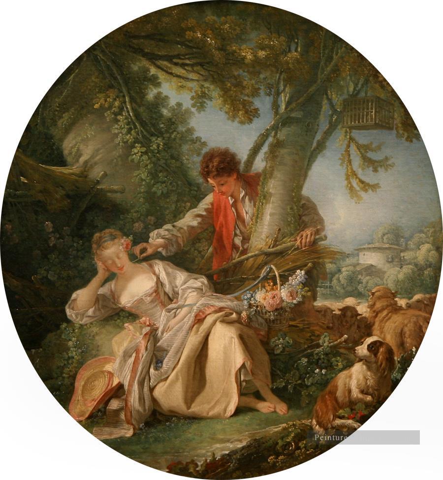 Le sommeil interrompu Rococo François Boucher Peintures à l'huile